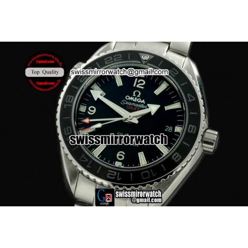 Omega P-Ocean GMT Ceramic Black SS/SS Swiss Eta 2836