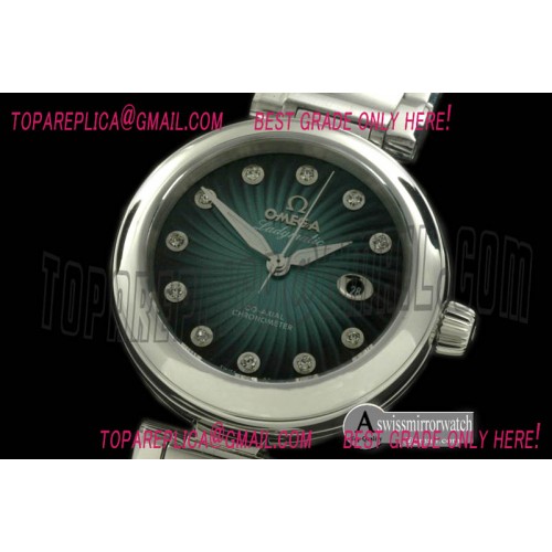 Omega Deville Ladymatic SS/SS Blue J-9105 Omega Deville Ladymatic SS/SS Blue J-9105