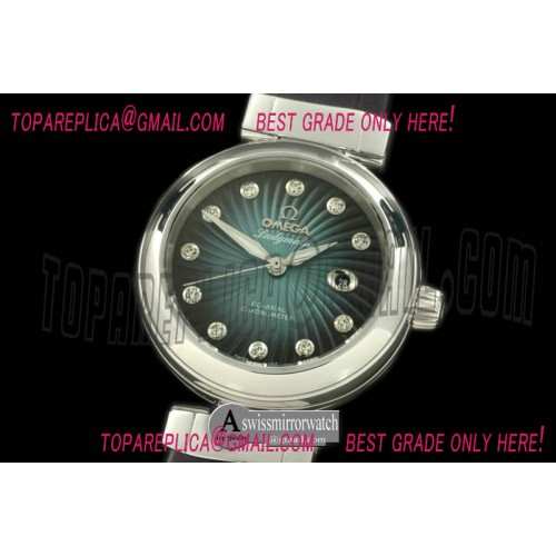 Omega Deville Ladymatic SS/LE Blue J-9105 Omega Deville Ladymatic SS/LE Blue J-9105