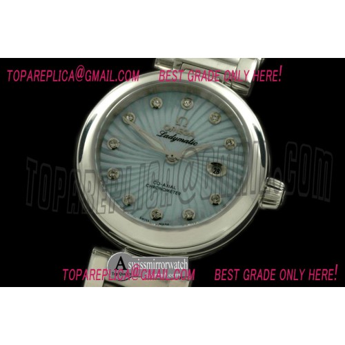 Omega Deville Ladymatic SS/SS L-Blue J-9105