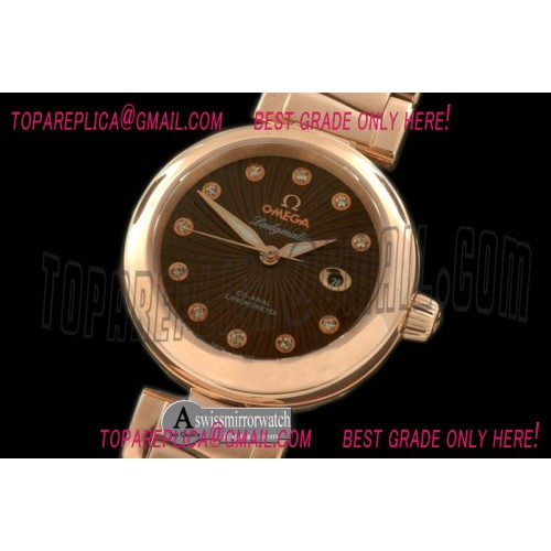Omega Deville Ladymatic RG/RG Brown J-9105 Omega Deville Ladymatic RG/RG Brown J-9105