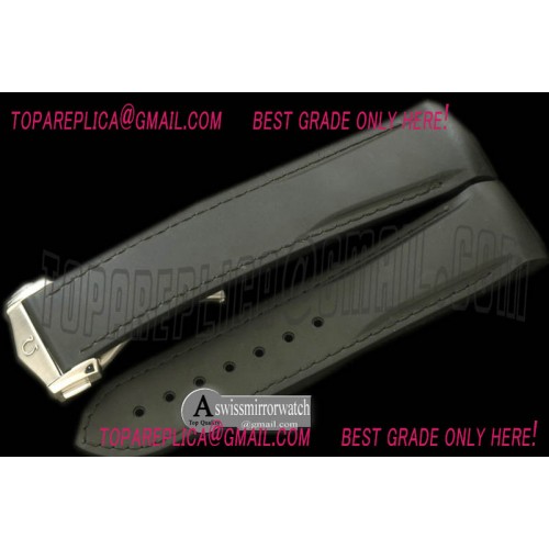 Omega Rubber Strap For 45mm Ceramic Planet Ocean - Black