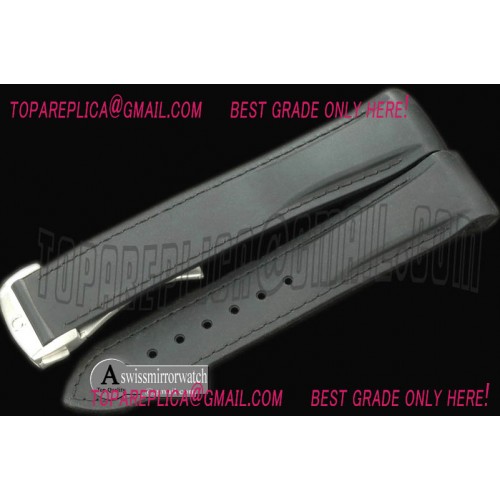 Omega Rubber Strap For 42mm Ceramic Planet Ocean - Black