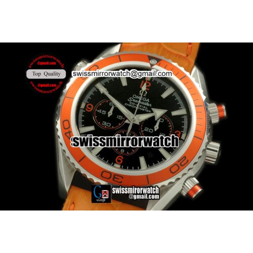 Omega Planet Ocean 45.5 Chrono SS/LE Black/Org 7750