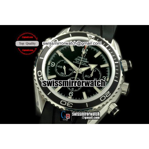 Omega Planet Ocean 45.5 Chrono SS/RU Black 7750