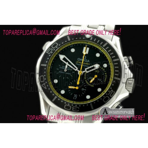 Omega Diver Pro 300M Chrono SS/SS Blk/Ylw Jap Qtz Omega Diver Pro 300M Chrono SS/SS Blk/Ylw Jap Qtz