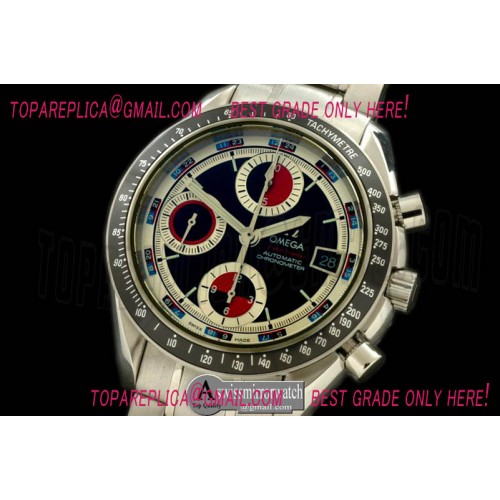 Omega Speedmaster Date 3210.52.00 SS/SS Blk/Wht/Red A-7750