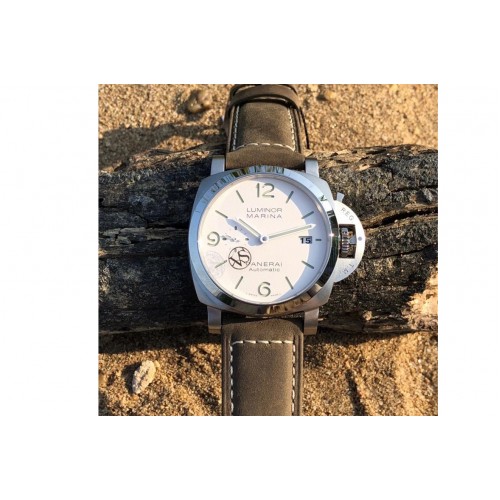 Panerai PAM 1314 VSF 1:1 Best Edition White Dial on Gray Asso Strap P.9010 Clone