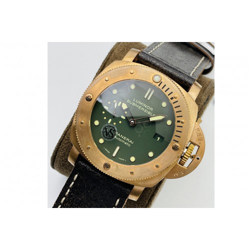 Panerai PAM382 N Bronzo VSF 1:1 Best Edition on Brown Distressed Calfskin Strap P.9000 Super Clone V2