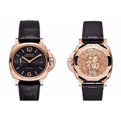 Panerai PAM 908 "?" Luminor Due VSF Best Edition Black Dial on Black Leather Strap AXXXIV Panerai PAM 908 "?" Luminor Due VSF Best Edition Black Dial on Black Leather Strap AXXXIV