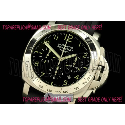 Panerai PAM 196 Daylight SS/RU Black Asian 7753