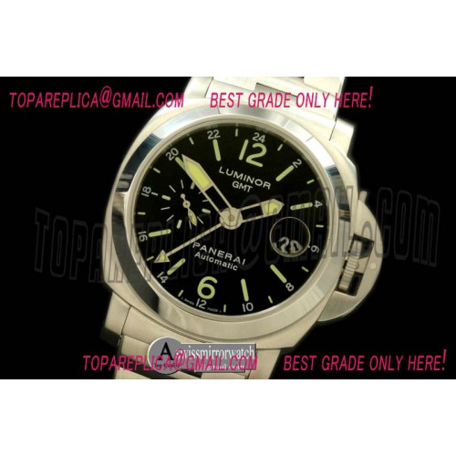 Panerai Pam 297O GMT SS/SS Black A-7750 28800bph Panerai Pam 297O GMT SS/SS Black A-7750 28800bph