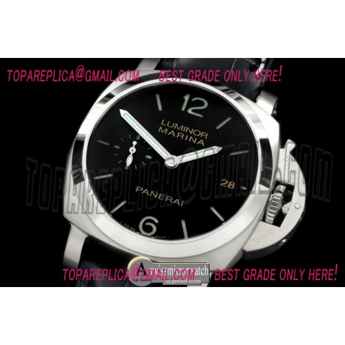 Panerai  Pam 392Q 1950 3 days Auto SS/LE Black P9000