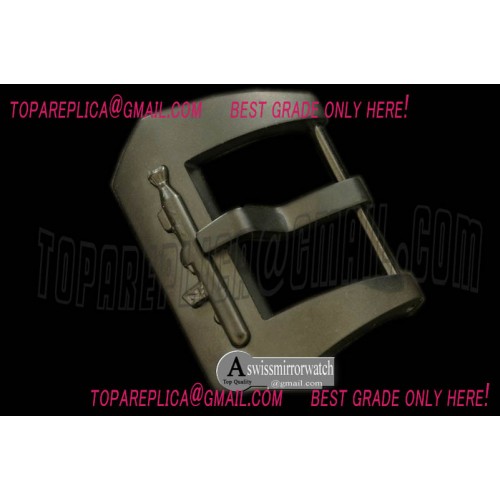 Panerai PVD Blk - Brushed Embossed Submarine Buckle 24mm c/w Box