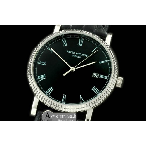 Patek Philippe 3919 Calatstrava SS/LE Black Roman Quartz