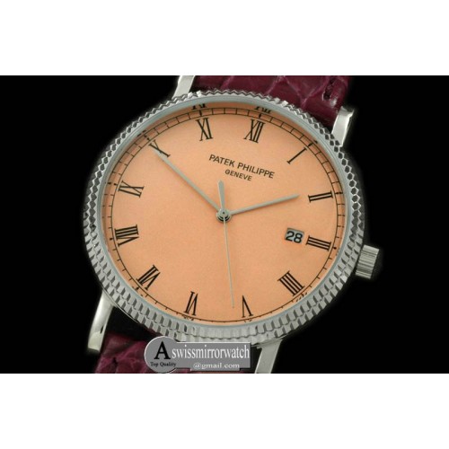 Patek Philippe  3919 Calatstrava SS/LE Salmon Roman Quartz