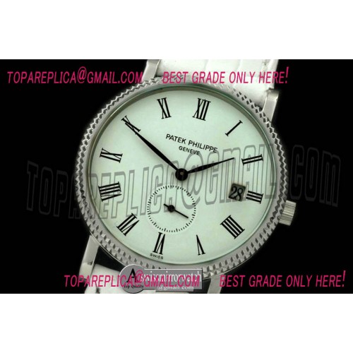 Patek Philippe 3919 Calatstrava SS/LE White Roman Quartz