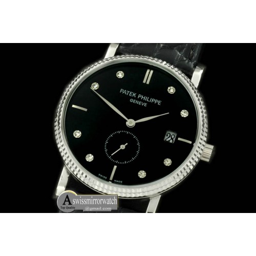 Patek Philippe 3919 Calatstrava SS/LE Black Diam Quartz