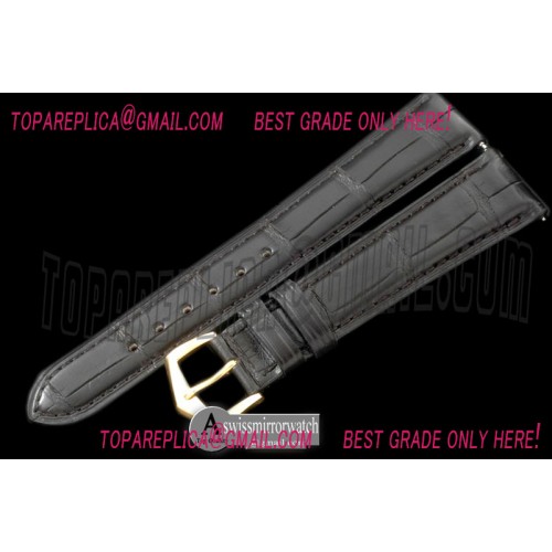 Patek Philippe Black Croc Strap YG 20/16 / Insignia Buckle