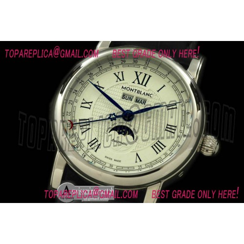 Montblanc Classic Perpetual Calendar SS/LE White Asian 2813 Montblanc Classic Perpetual Calendar SS/LE White Asian 2813