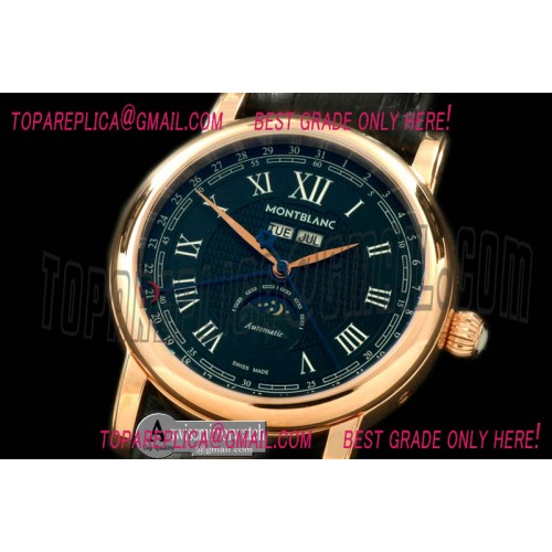 Montblanc Classic Perpetual Calendar RG/LE Black Asian 2813 Montblanc Classic Perpetual Calendar RG/LE Black Asian 2813