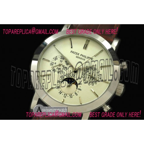 Patek Philippe Classic Perpetual Calendar SS/LE White Sticks Asian 2813 Patek Philippe Classic Perpetual Calendar SS/LE White Sticks Asian 2813