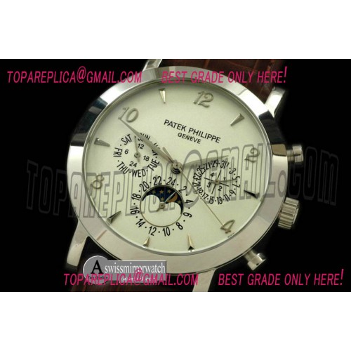 Patek Philippe Classic Perpetual Calendar SS/LE White Num Asian 2813 Patek Philippe Classic Perpetual Calendar SS/LE White Num Asian 2813