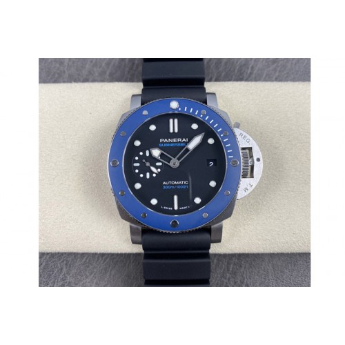 Panerai PAM1209 Luminor Submersible 42mm Blue Ceramic Bezel VSF 1:1 Best Edition on Black Rubber Strap AXXXIV