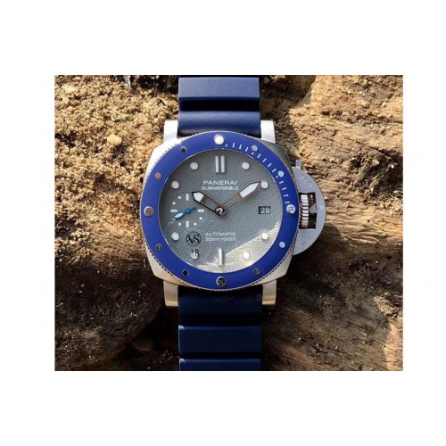 Panerai PAM 959 Submersible Stainless Steel Grey Index / Dot Dial & Ceramic Rubber Bracelet 42mm