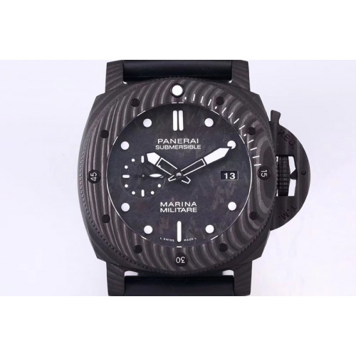 Panerai PAM 979 Carbotech VSF Best Edition Carbon Dial on Rubber Strap P.9000 Super Clone (Free Leather Strap)