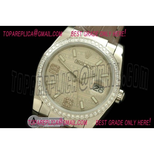 Rolex SS/LE Champagne Asian 2836/3135-Real Diamonds Rolex SS/LE Champagne Asian 2836/3135-Real Diamonds