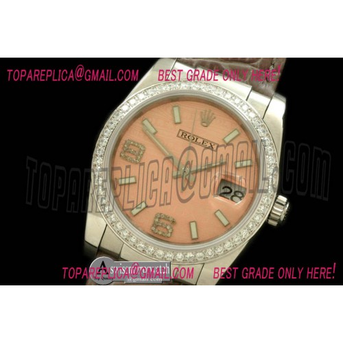 Rolex SS/LE Salmon Asian 2813 28800 Real Diamonds Rolex SS/LE Salmon Asian 2813 28800 Real Diamonds