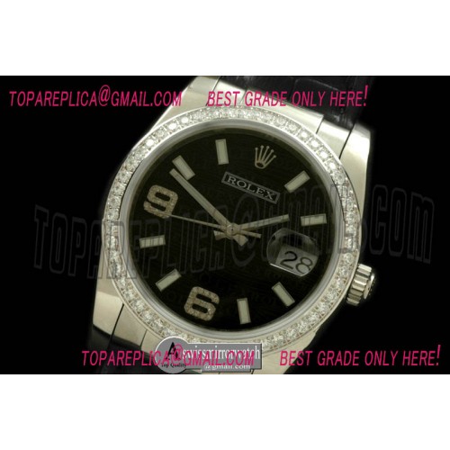Rolex SS/LE Black Asian 2813 28800 Real Diamonds Rolex SS/LE Black Asian 2813 28800 Real Diamonds