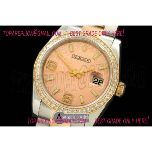 Rolex SS/YG TT Black Asian 2813 - Real Diamonds Rolex SS/YG TT Black Asian 2813 - Real Diamonds