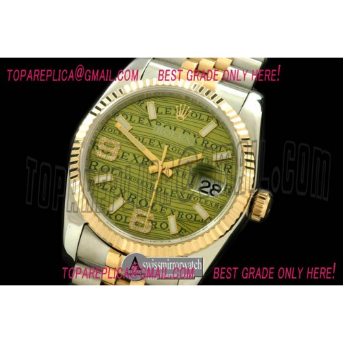 Rolex SS/YG TT Khaki Asian 2813 - Real Diamonds