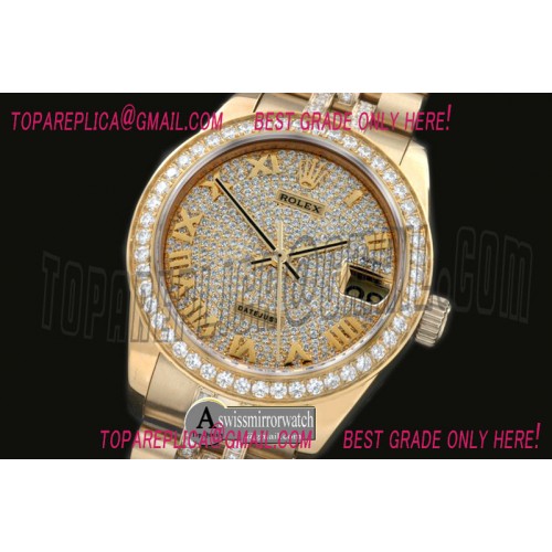Rolex Yellow Gold Jubilee Diamond Roman Asian 2836 Rolex Yellow Gold Jubilee Diamond Roman Asian 2836