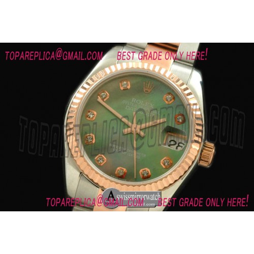 Rolex SS/RG Jubilee M-Green Diam Swiss 2688/2355 Rolex SS/RG Jubilee M-Green Diam Swiss 2688/2355
