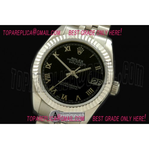 Rolex SS Jubilee Black Roman Swiss 2688/2355