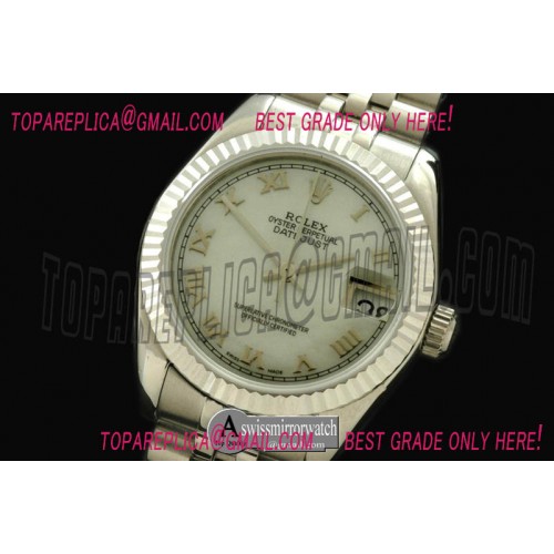 Rolex SS Jubilee M-Wht Roman Swiss 2688/2355