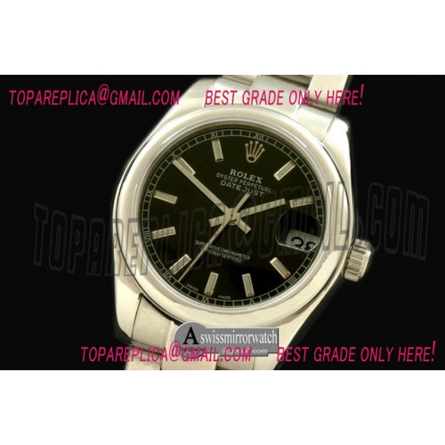 Rolex SS Oyster Black Sticks Swiss 2688/2355