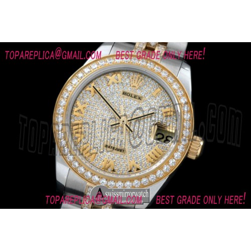 Rolex SS/YG Jubilee Diam Roman Asian 2836
