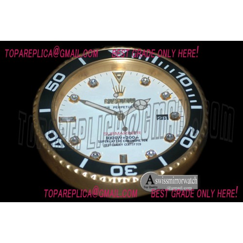 Rolex Dealer Clock Submarina Style Swiss Quartz
