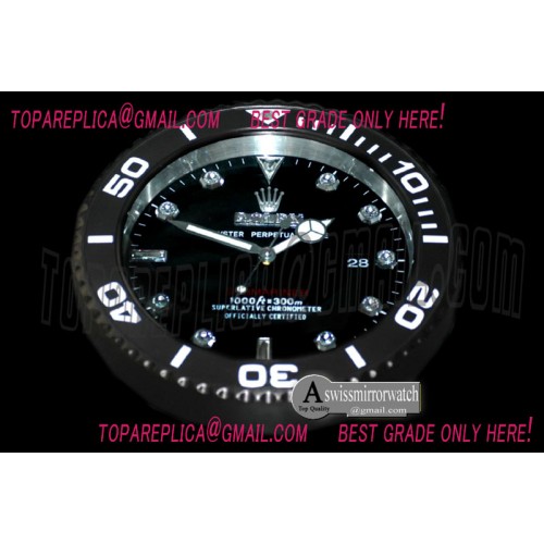 Rolex Dealer Clock Submarina Style Swiss Quartz