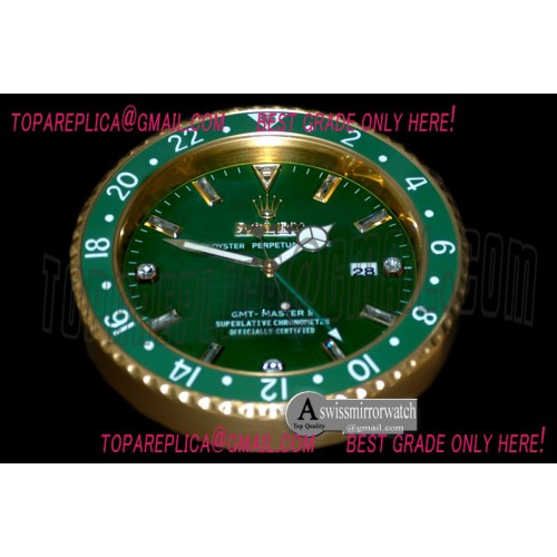 Rolex Dealer Clock GMT Style Green Green Swiss Quartz Rolex Dealer Clock GMT Style Green Green Swiss Quartz