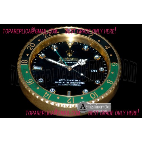 Rolex Dealer Clock GMT Style Green Green/Black Swiss Quartz Rolex Dealer Clock GMT Style Green Green/Black Swiss Quartz