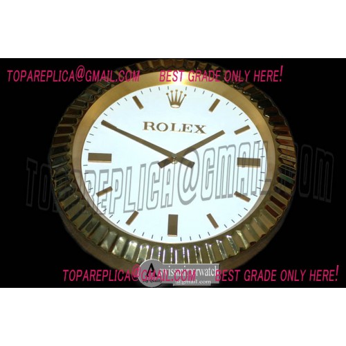 Rolex Dealer Clock SuperOcean Style YG/Wht Swiss Quartz Rolex Dealer Clock SuperOcean Style YG/Wht Swiss Quartz