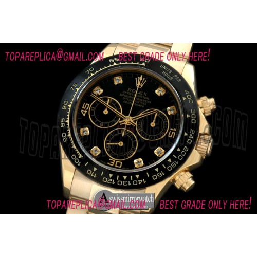 Rolex Daytona 116528 YG/YG Black Diam A-7750 Sec@6
