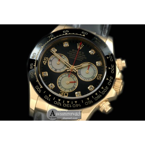 Rolex Daytona 116528 YG/LE Black Diam A-7750 Sec@6 Rolex Daytona 116528 YG/LE Black Diam A-7750 Sec@6