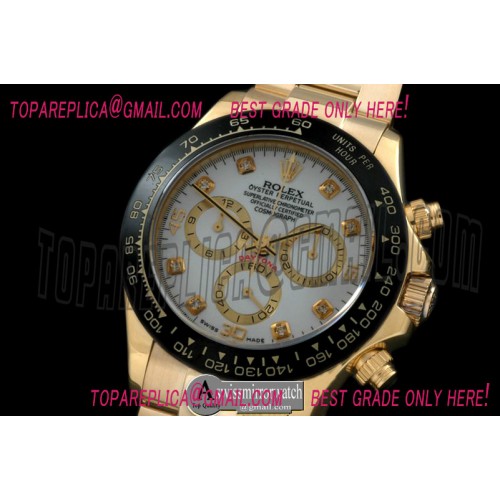 Rolex Daytona 116528 YG/YG MOP White Diam A-7750