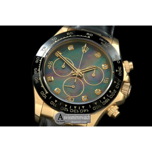 Rolex Daytona 116528 YG/LE M-Green Diam A-7750 Sec@6